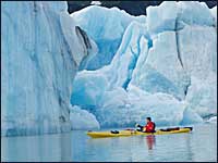 Iceberg sea kayaking, Alaska